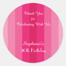Roze Streep Dank u Verjaardagsfeestje gepersonalis
