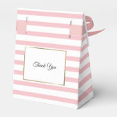 Roze streep Elegant Goud Eerste Heilige Communie Bedankdoosjes (Achterkant)