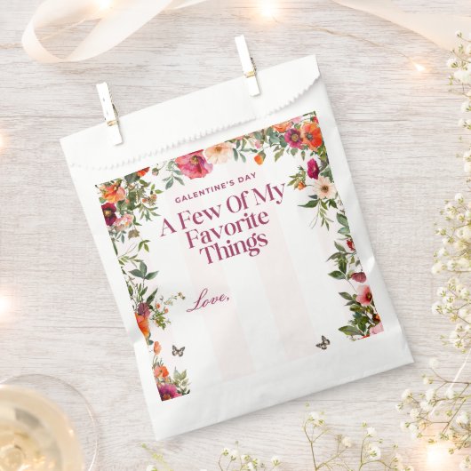 Roze Streep en bloemenfeest Galentine's Bedankzakje (Geknipt)