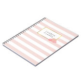 Roze streep en blush Peony-Notitieboek Notitieboek (Linkerzijde)