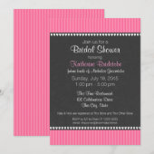 Roze Streep en Krijtbord Vrijgezellenfeest Kaart (Voorkant / Achterkant)