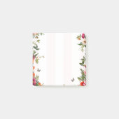 Roze streep en rode bloem post-it® notes (Voorkant)