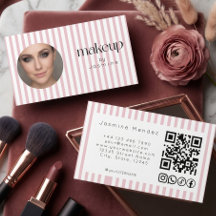 Roze Streep Foto MUA QR Code Sociale Iconen