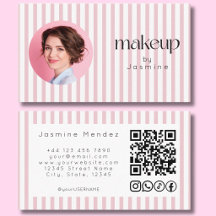 Roze Streep Foto MUA QR Code Sociale Iconen