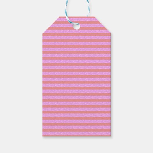 Roze Streep Gift Label Cadeaulabel (Voorkant)