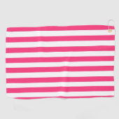 Roze Streep Golf Handdoek (Horizontaal)