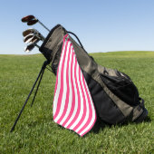 Roze Streep Golf Handdoek (Groen)