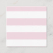 Roze Streep Goud Baby shower Luier Raffle Verzoek Informatiekaartje (Achterkant)