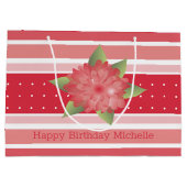 Roze streep groot cadeauzakje (Achterkant)