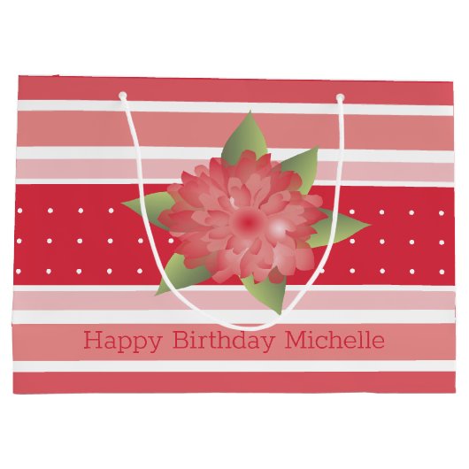 Roze streep groot cadeauzakje (Achterkant)