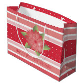 Roze streep groot cadeauzakje (Achterkant Gekanteld)