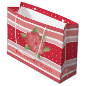 Roze streep groot cadeauzakje (Voorkant Gekanteld)