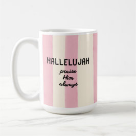 Roze Streep Hallelujah Loftprijzing Christelijke L Koffiemok