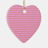 Roze Streep Hart Ornament (Rechts)