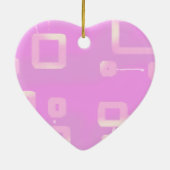 Roze Streep Hart Ornament (Achterkant)