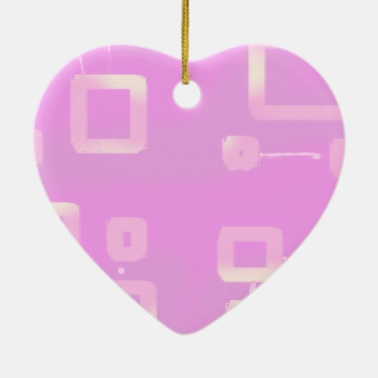 Roze Streep Hart Ornament (Achterkant)