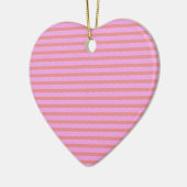 Roze Streep Hart Ornament (Links)