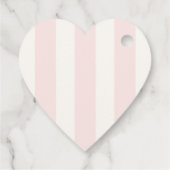 Roze Streep Hart Valentijn Baby Shower Bedankjes Labels (Achterkant)