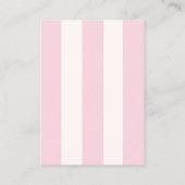 Roze Streep Kers Accent Luier Raffle Informatiekaartje (Achterkant)