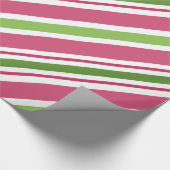 Roze Streep Kerst Wrapping Papier (Hoek)
