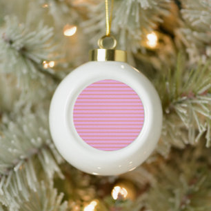 Roze Streep Kerstmis Ornament