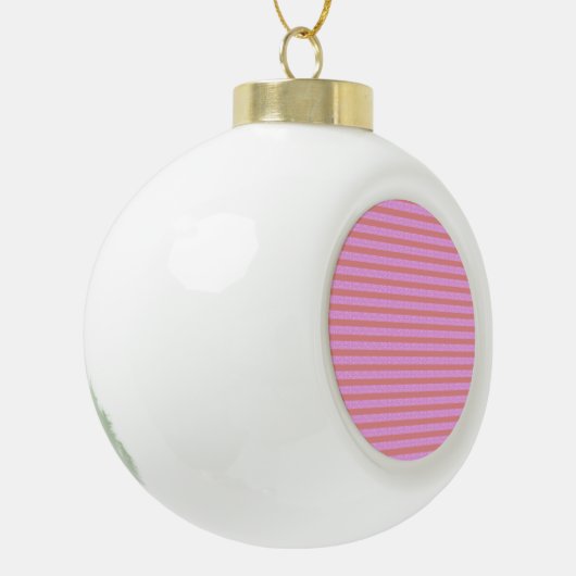 Roze Streep Kerstmis Ornament (Links)
