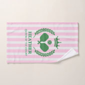 Roze streep Koningin van het Hof Pickleball Handdoek (Handdoek)