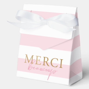 Roze Streep Merci Beaucoup Bedankdoosjes