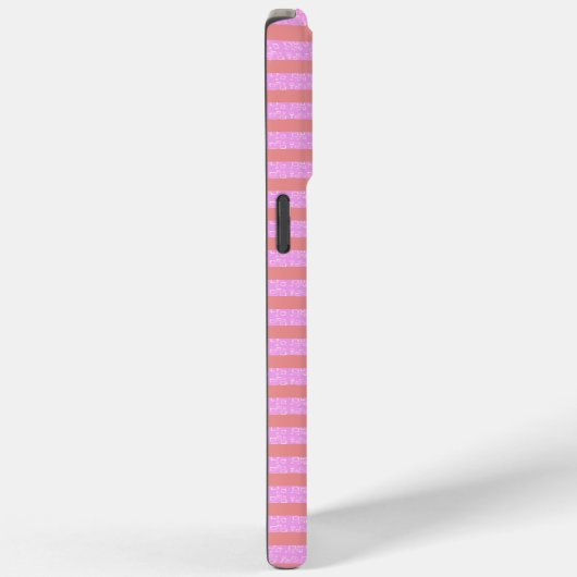 Roze Streep Mobiele Telefoon Case (Achterkant / Rechts)