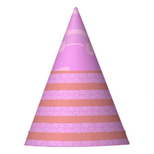 Roze Streep Party Pet Feesthoedjes