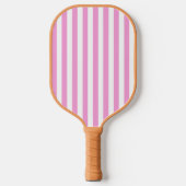 Roze Streep Pickleball Paddle-Het Preppy Stuk Pickleball Paddle (Voorkant)