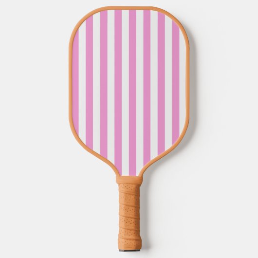 Roze Streep Pickleball Paddle-Het Preppy Stuk Pickleball Paddle (Voorkant)