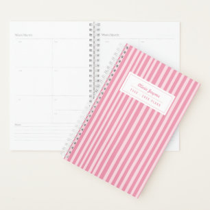 Roze Streep Preppy 2026-2027 Terug naar School Planner