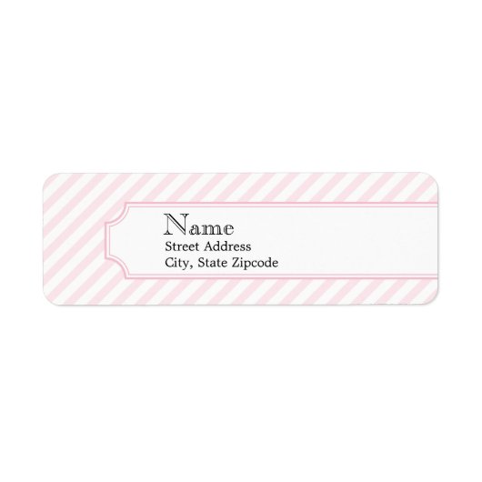 Roze Streep Retouradres-etiket Etiket (Voorkant)