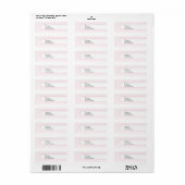 Roze Streep Retouradres-etiket Etiket (Full Sheet)