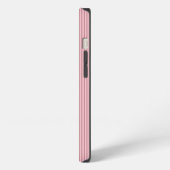 Roze Streep Roos Kant Initiaal Script Monogram iPhone Hoesje (Linkerkant)