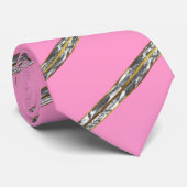 Roze Streep Stropdas (Opgerold)