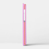 Roze Streep Telefoon Case (Achterkant / Links)