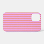 Roze Streep Telefoon Case (Achterkant (horizontaal))