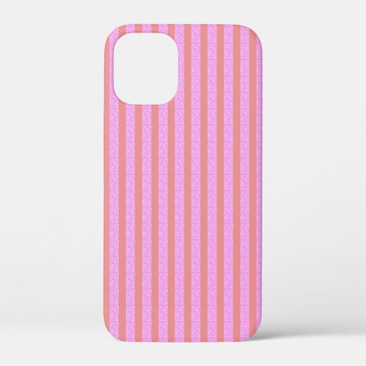 Roze Streep Telefoon Case (Achterkant)