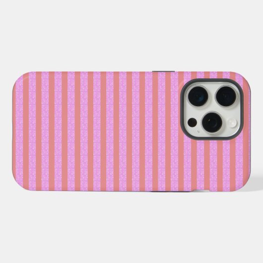 Roze Streep Telefoon Case iPhone Hoesje (Achterkant horizontaal)