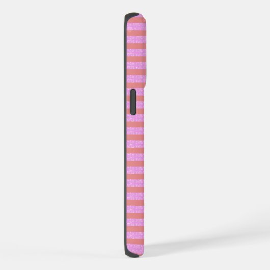 Roze Streep Telefoon Case iPhone Hoesje (Rechterkant)