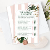 Roze streep tropische chic De bruiloft schoen spel