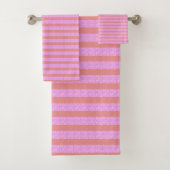 Roze Streep Wasdoek Bad Handdoek (Insitu)