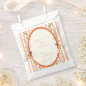 Roze Streep Waterverf Garden Baby shower Bedankzakje (Geknipt)