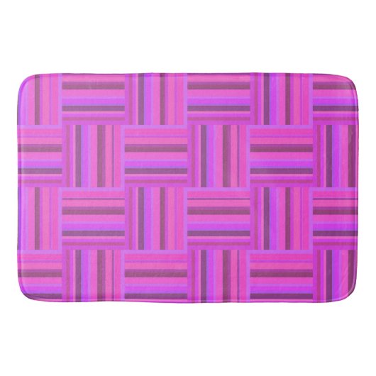 Roze stremplank badmat (Voorkant)