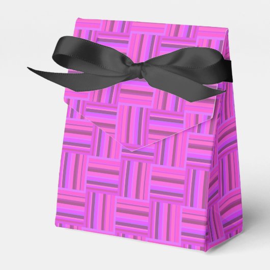 Roze stremplank bedankdoosjes (Voorkant Zijde)