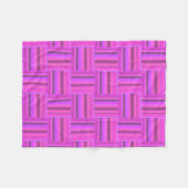 Roze stremplank fleece deken (Voorkant (Horizontaal))