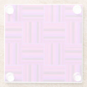 Roze stremplank glazen onderzetter (Achterkant)