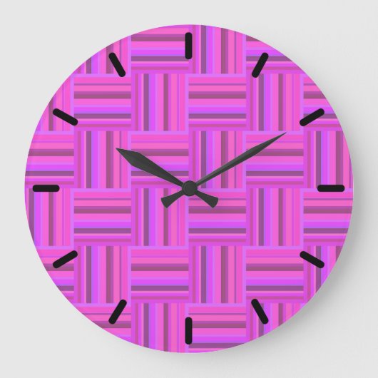 Roze stremplank grote klok (Voorkant)